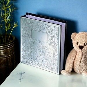 Melannco Baby Album Silvertone Engraveable 4x6" Photo Nursery Baby Gift Shower